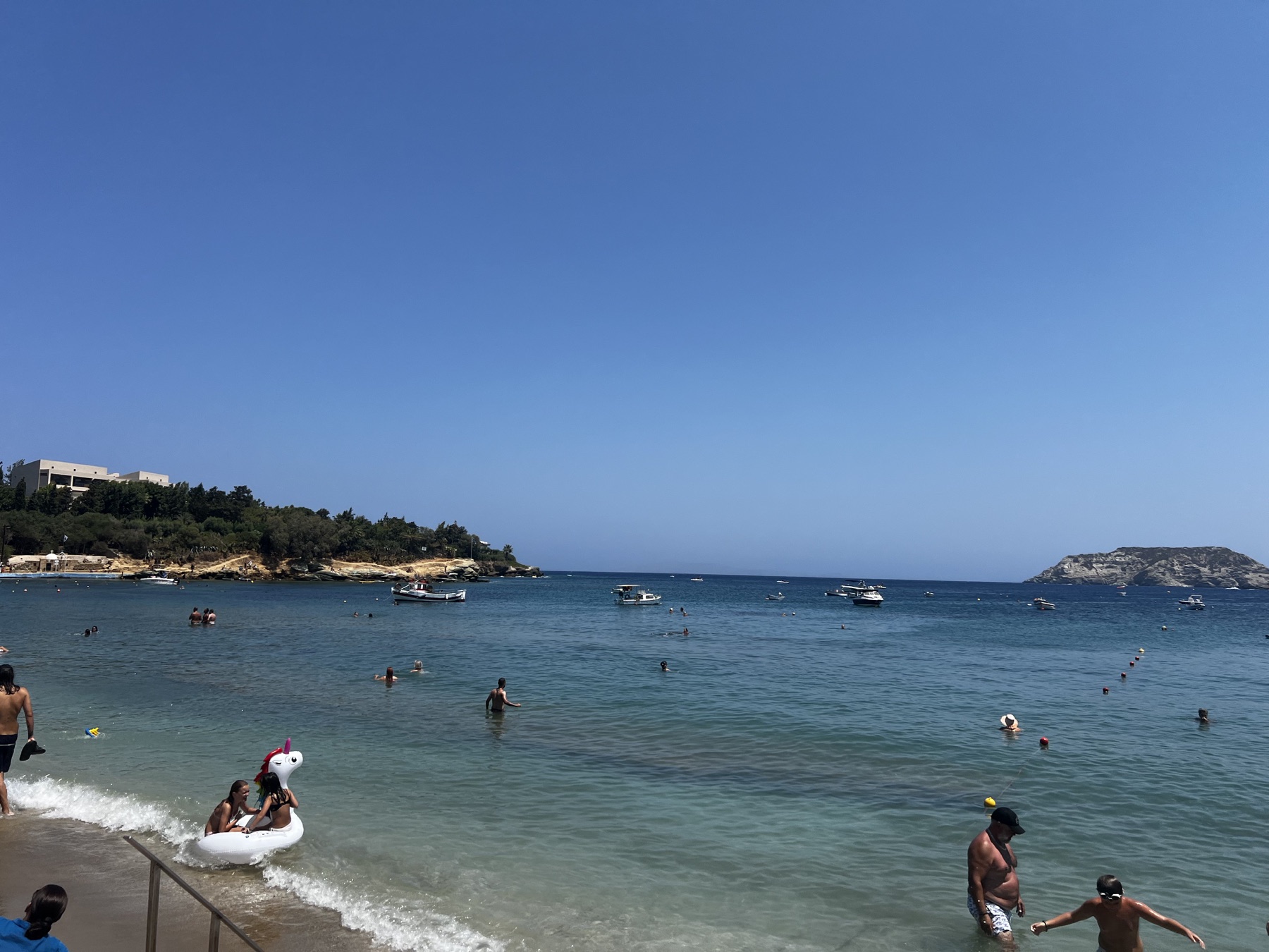 The sheltered bay at Agia Pelagia